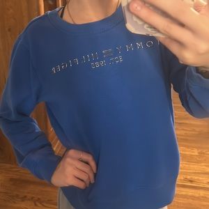 blue Tommy Hilfiger crew neck